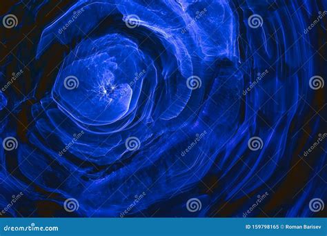 Abstract Concept Image Of Space Background Cosmic Blue Clouds Of Mist