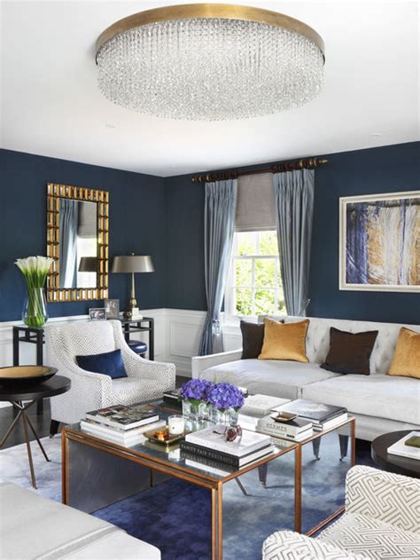Navy Blue And Gold Living Room Ideas