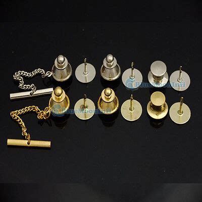 Vintage Locking Tie Tac Tack Pin Guard Clutch Backs Chain Copper B Ebay