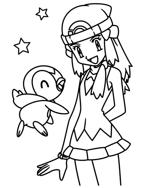 Pokemon Trainer Red Coloring Page Pokemon Drawing Easy