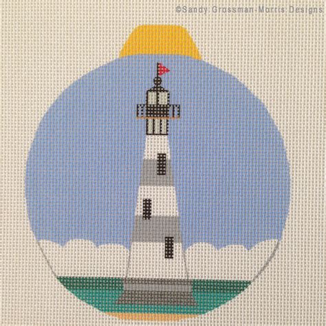 Morris Island South Carolina Needlepoint Ornament By Lifestyle Designer