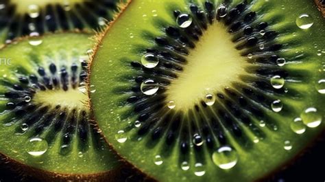 Premium Ai Image There Are Two Pieces Of Kiwi Fruit With Water