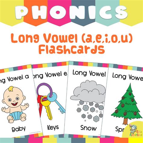 Long Vowels Words Flashcards Phonics Long Vowel Flashcards Teka
