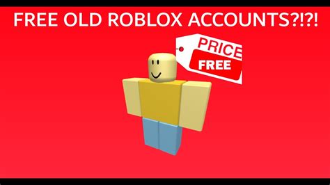 Free Old Roblox Accounts Youtube