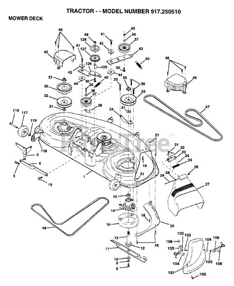 Craftsman Tractor Parts Diagram