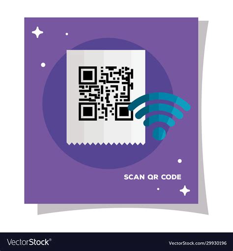 Qr Code Paper And Wifi Design Royalty Free Vector Image