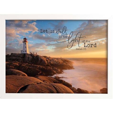 Shop Let Us Walk In The Light Of The Lord Framed Art Free Shipping On