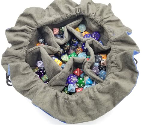 Blue Velvet Dice Bag With Pockets Holds 200 Dice Etsy