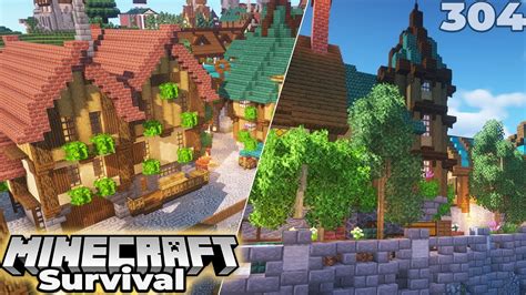 Brand New Medieval City Buildings In Minecraft 116 Survival Youtube