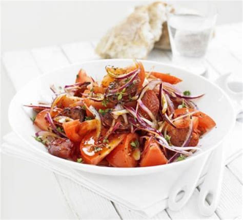 Chorizo And Tomato Salad Recipe Bbc Good Food Recipes