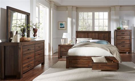 This breathtaking somerset queen panel bed in alabaster white will adorn your bedroom with the quaint look and. 4 Piece Meadow Solid Wood Storage Bedroom Set - USA ...