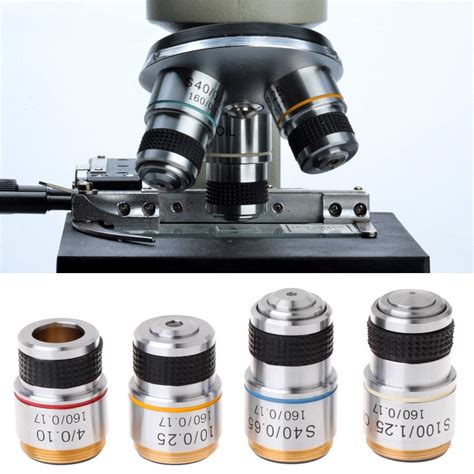 4x 10x 40x 100x Achromatic Optical Objective Lens For 185 Biological