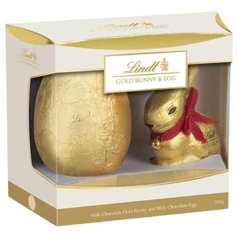 Lindt Gold Easter Bunny With Milk Chocolate Egg 240g Candy Bar Sydney