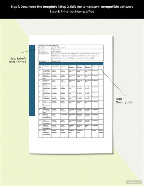 Maybe you would like to learn more about one of these? Request for Information Log Template Free PDF - Word ...