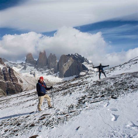 Hiking In The Snow Pure Fun Patagonia Chile Fall Wintertime