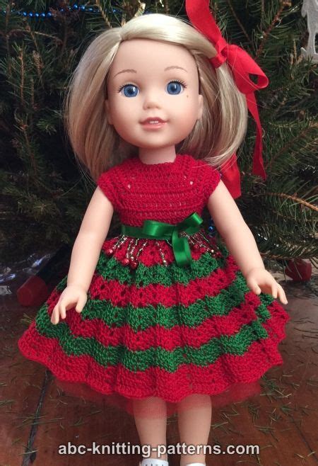 Abc Knitting Patterns Wellie Wishers Chevron Summer Dress Crochet Doll Dress Crochet Doll