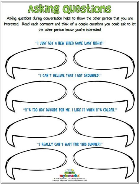 Free Worksheet From Mylemarks Teach Kids How To Ask Appropriate
