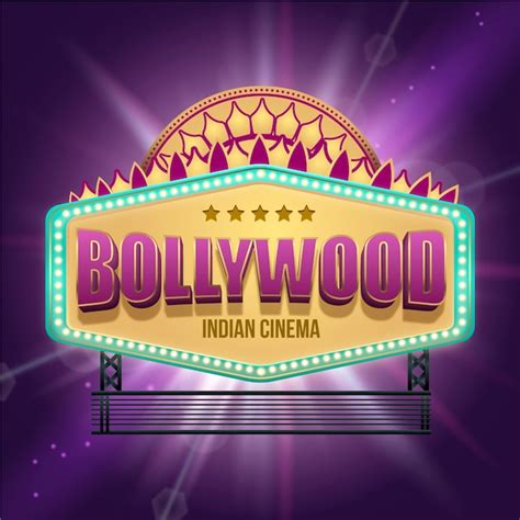 Signe De Cinéma Indien Bollywood Réaliste Vecteur Gratuite