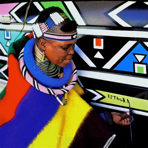 Afro Africa Esther Mahlangu 1935 Artista Sul Africana