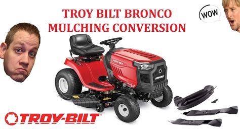 Troy Bilt Bronco Mulching Mower Conversion Youtube