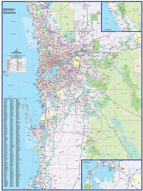 Perth Business Ubd Laminated Super Sized Wall Map Mapworld