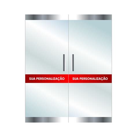 Adesivo Porta Vidro Blindex Faixa Sinalização Segurança Adesivo Fachada Porta De Vidro Vitrini
