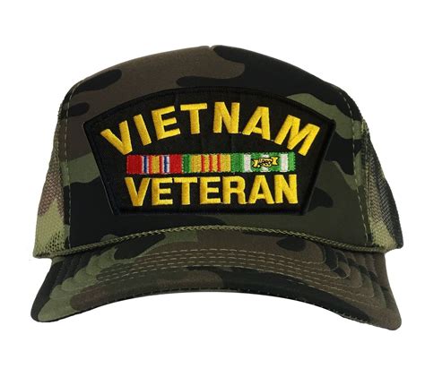 Vietnam Veteran Camo Mesh Back Cap New Camo Mesh Caps
