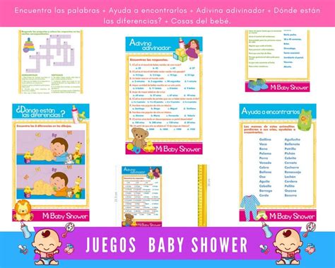 Set 100 Juegos Impresos Baby Shower Envío Gratis 34900 En