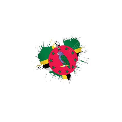 Dominica Bandeira Nacional Localização Coração Png Estado Dominica 3d Imagem Png E Vetor