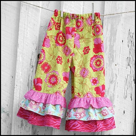 Toddler Ruffle Pants Patterns Girls Ruffle Pants Pattern Etsy In