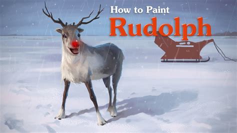 How To Paint Rudolph The Red Nosed Reindeer Digital Painting