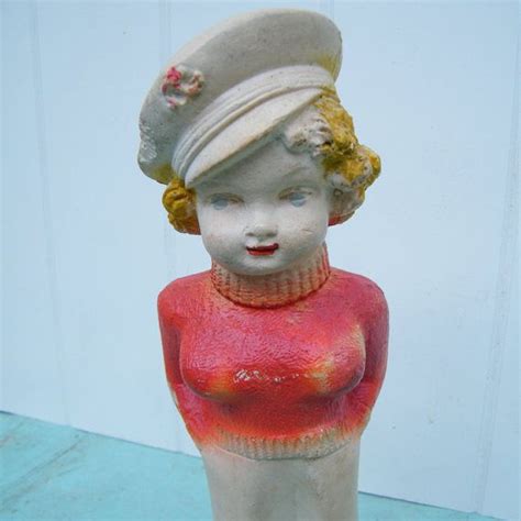 Vintage Chalkware Figure 1930s Carnival Prize Nauti Girl Vintage