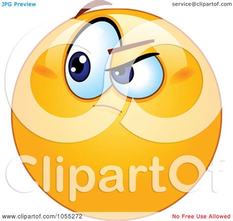 Royalty Free Vector Clip Art Illustration Of A Doubting Emoticon By