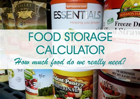 Provident Living Food Storage Calculator Dandk Organizer