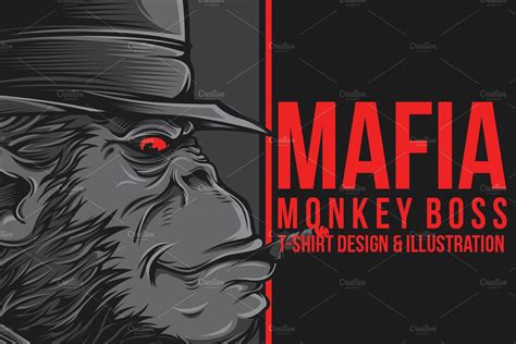 Mafia Monkey Boss Illustration Illustrations Creative Market