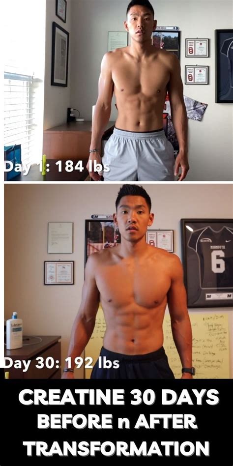 Mens Body Transformation Results After Taking Creatine In 2021