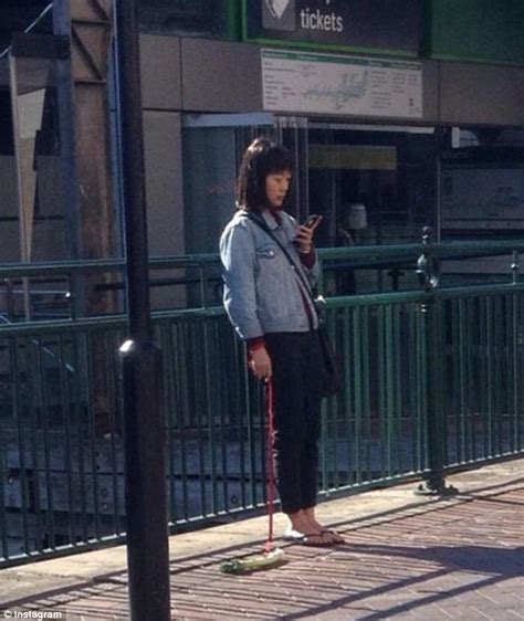 Woman Pictured Strolling Around Sydney With A Leek On A Leash Daily