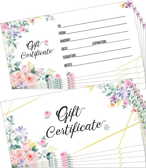 Hunts England Blank Gift Certificates Vouchers Ideal Gifts For Birthdays Christmas Prize