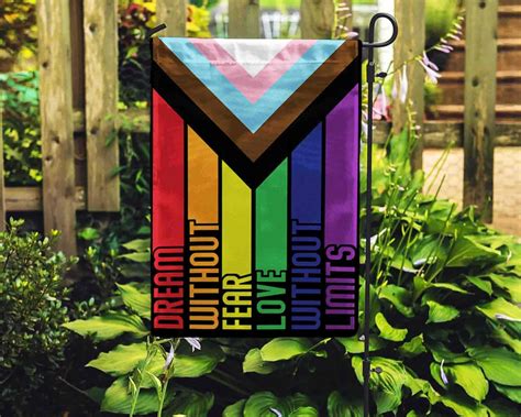 Lgbtq Pride T Rainbow Garden Flag Inclusion Kindness Etsy