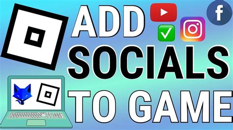 How To Add Social Links To A Roblox Game Experience Youtube