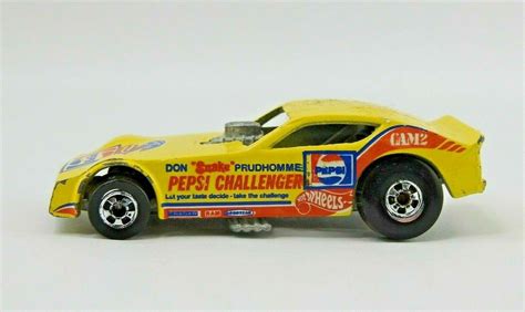 Vintage Hot Wheels Pepsi Challenger Don Snake Prudhomme Yellow Funny