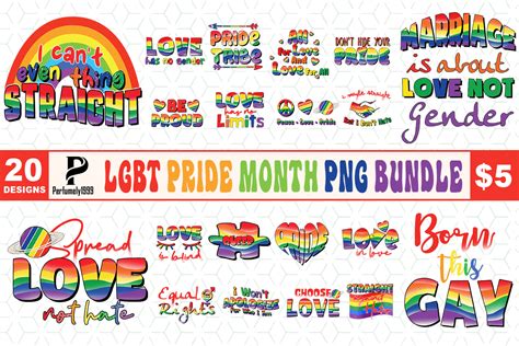lgbt pride month sublimation png bundle bundle · creative fabrica