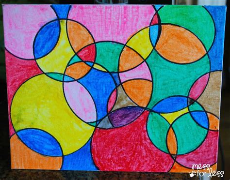Watercolor Circle Art Mess For Less
