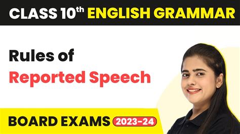 Rules Of Reporting Verb Reported Speech Class English Grammar