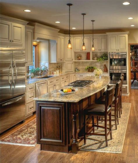 68+deluxe custom kitchen island ideas (jaw dropping designs) kitchen. Long, narrow island with ventless stove | Kitchen layout ...