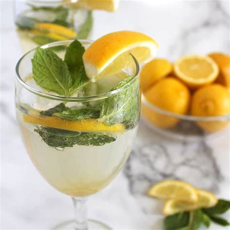 Lemon Mocktail Mojito Style With Mint Vegan Friendly