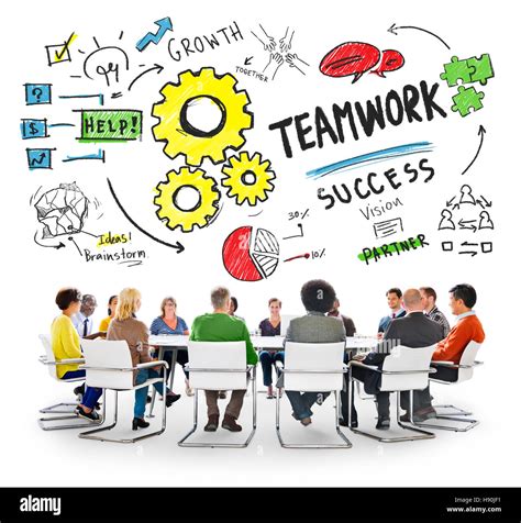 Teamwork Team Together Collaboration Meeting Office Brainstorming C16