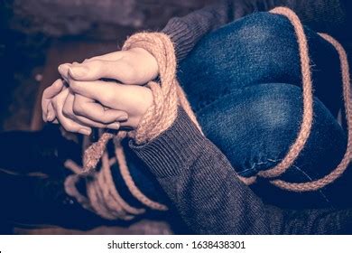 Bound Feet Hands Girl Concept Kidnapping Stock Photo Edit Now
