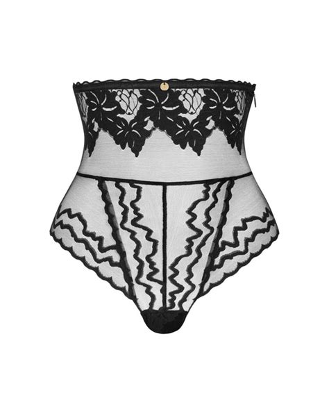 Sexy High Waist Peek A Boo Panty Obsessive Arienna Black 10907 — Lavinia Lingerie