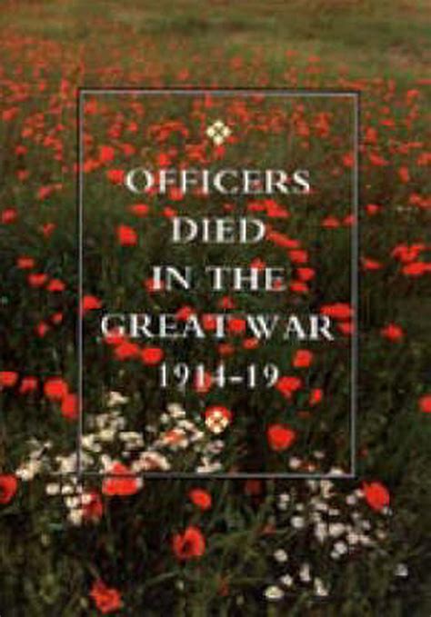 Officers Died In The Great War 1914 1919 By Hmso Books English